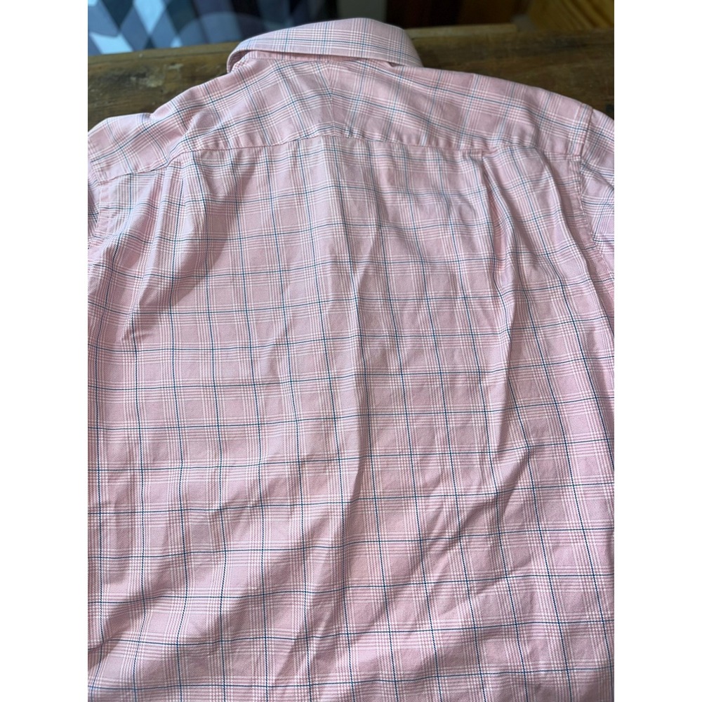 Charles Tyrwhitt Pink Blue Glen Plaid Dress Shirt‎ 17/35in Cotton Spread Collar - Picture 7 of 7